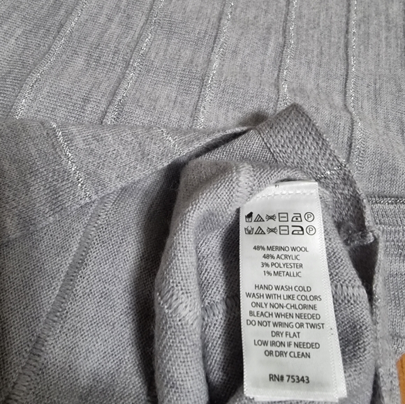 3/$40 Sale! Nanette Lepore Sparkle Knit Stand Neck Sweater - Picture 5 of 6